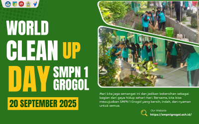 SMPN 1 Grogol Beraksi! Bersama Wujudkan Sekolah Bersih di World Cleanup Day 2025